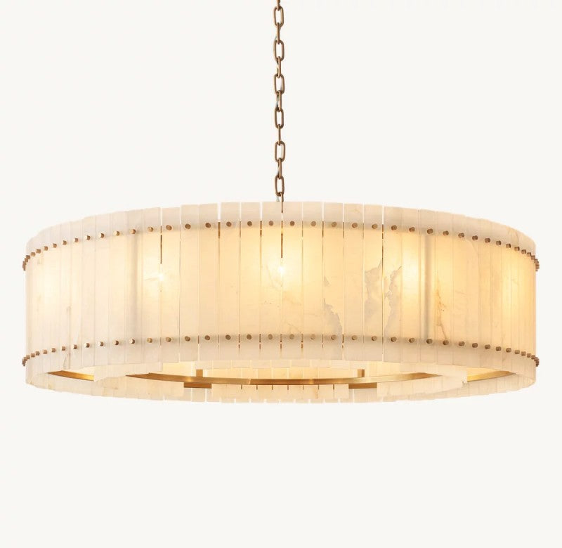 Aurelius Alabaster Round Chandelier 60''