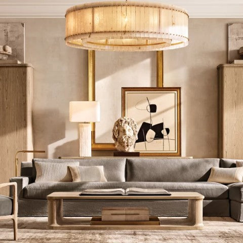Aurelius Alabaster Round Chandelier 48''