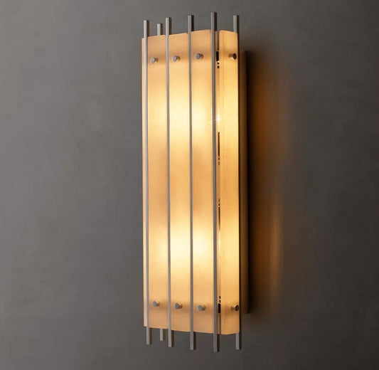 Aurelius Alabaster Rectangular Wall Sconce 25''