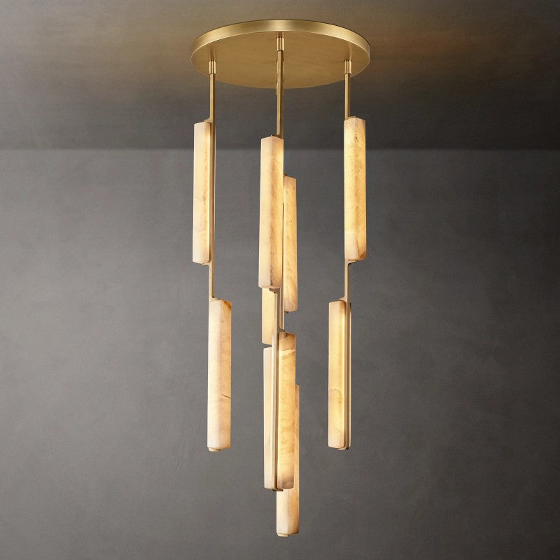 Audon Alabaster Round Chandelier 24"