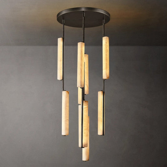 Audon Alabaster Round Chandelier 24"