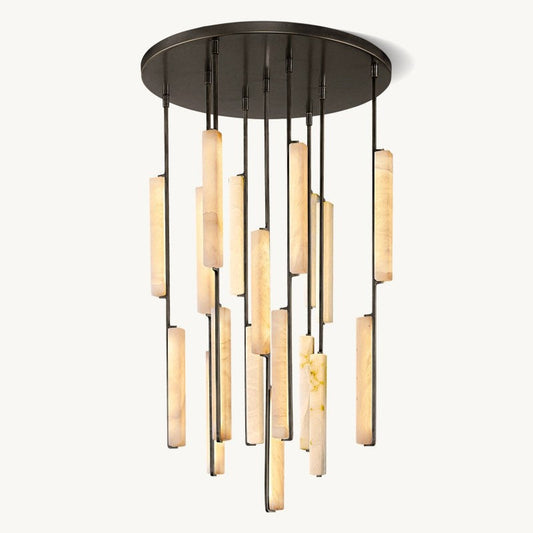 Audon Alabaster Round Chandelier 40"