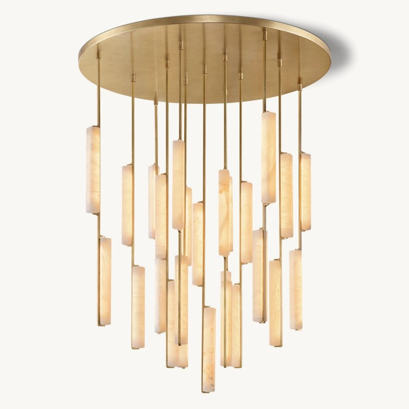Audon Alabaster Round Chandelier 56"