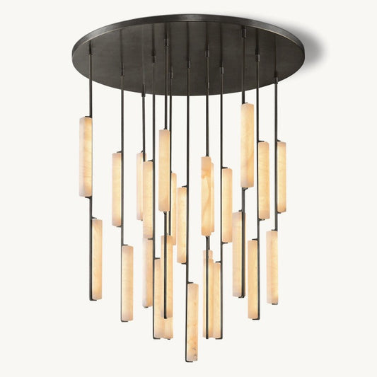 Audon Alabaster Round Chandelier 56"