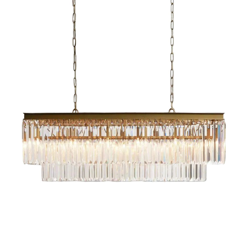 Ryan Tiered Rectangular Chandelier 49''W