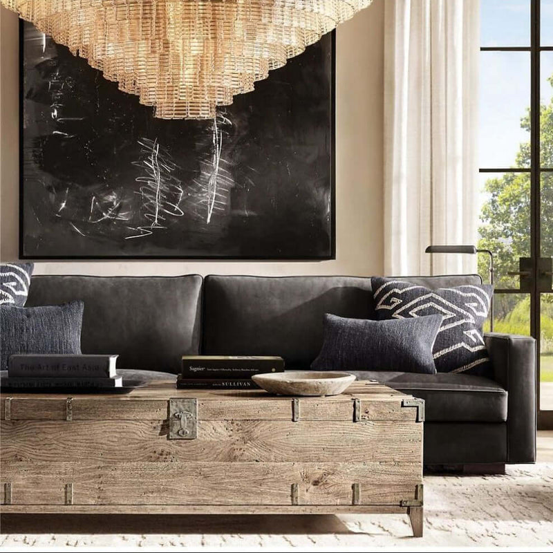 Samurai Clear Round Chandelier 41"D