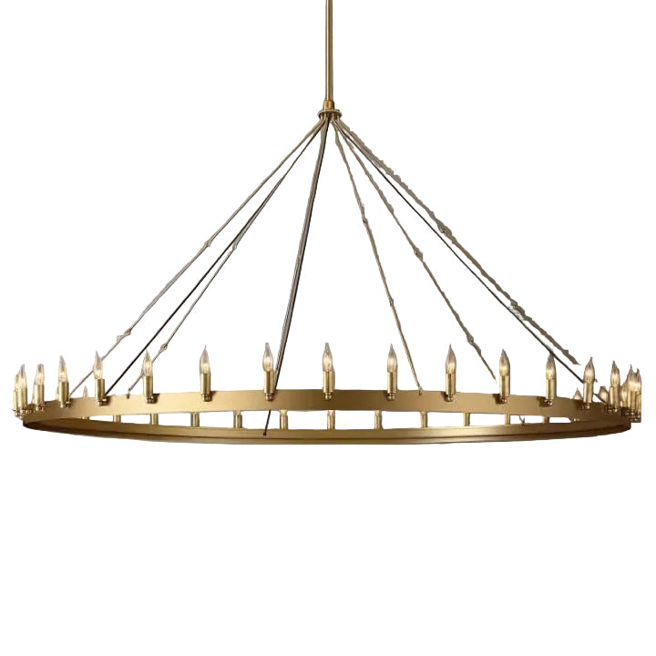 Camilo Vintage Candelabra Round Chandelier 73''D