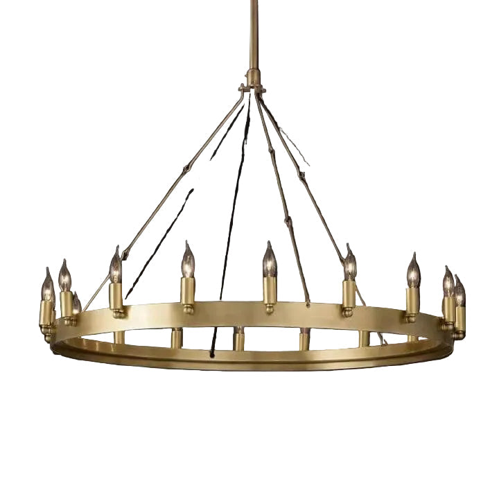 Camilo Vintage Candelabra Round Chandelier 38''D