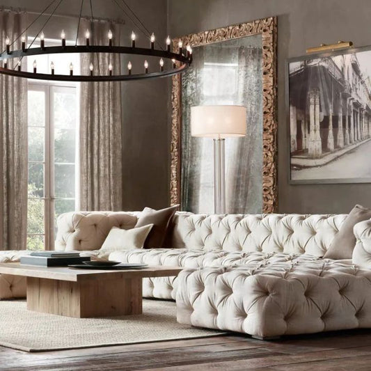 Camilo Vintage Candelabra Round Chandelier 73''D