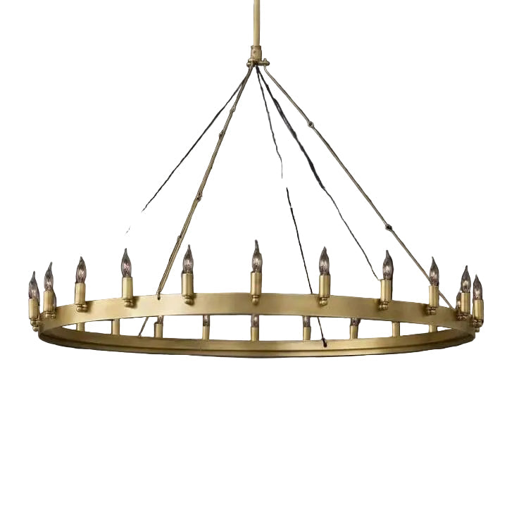 Camilo Vintage Candelabra Round Chandelier 50''D