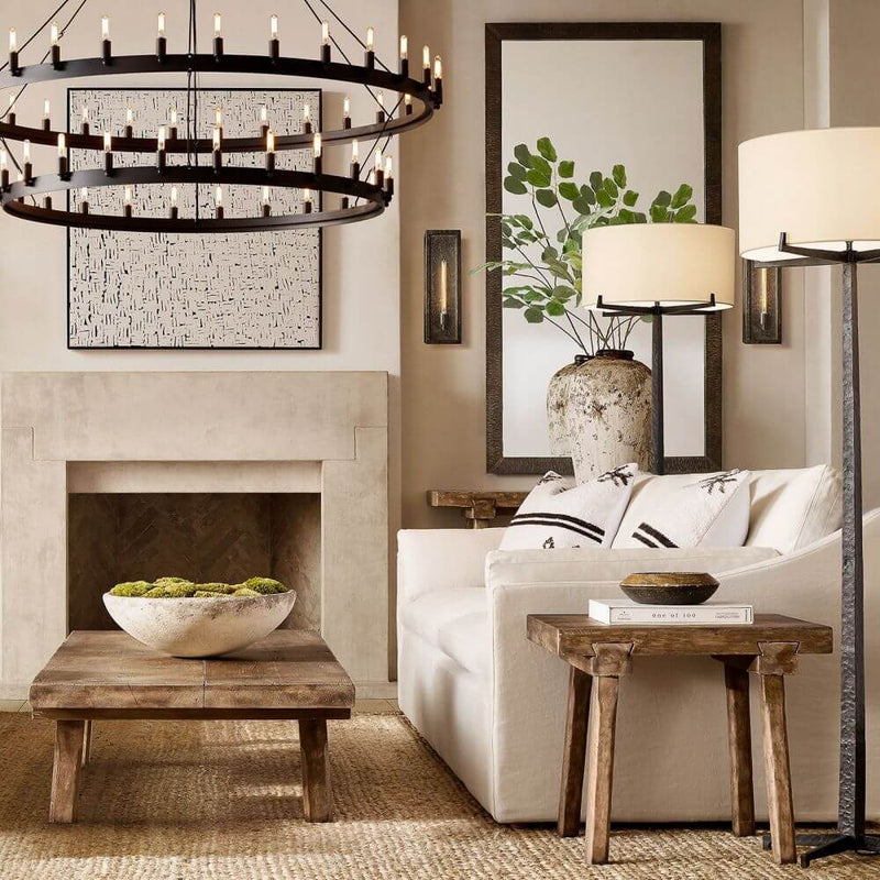 Camilo Vintage Filament 2-Tier Round Chandelier 50''D
