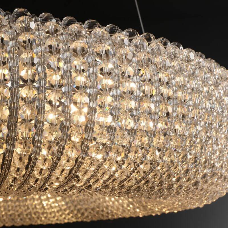 Halo Crystal Round LED Chandelier 60''