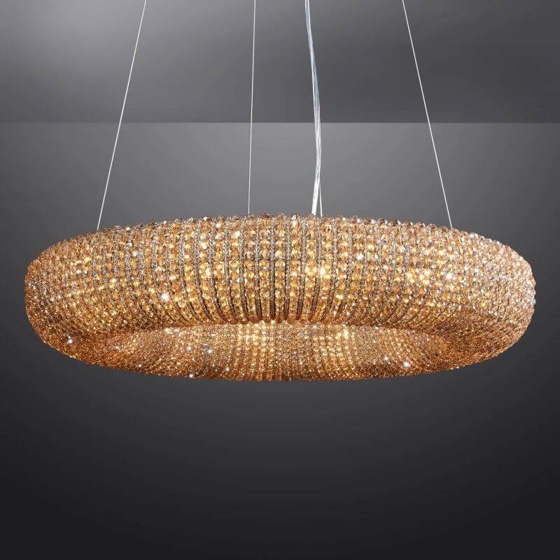 Halo Crystal Round LED Chandelier 41''