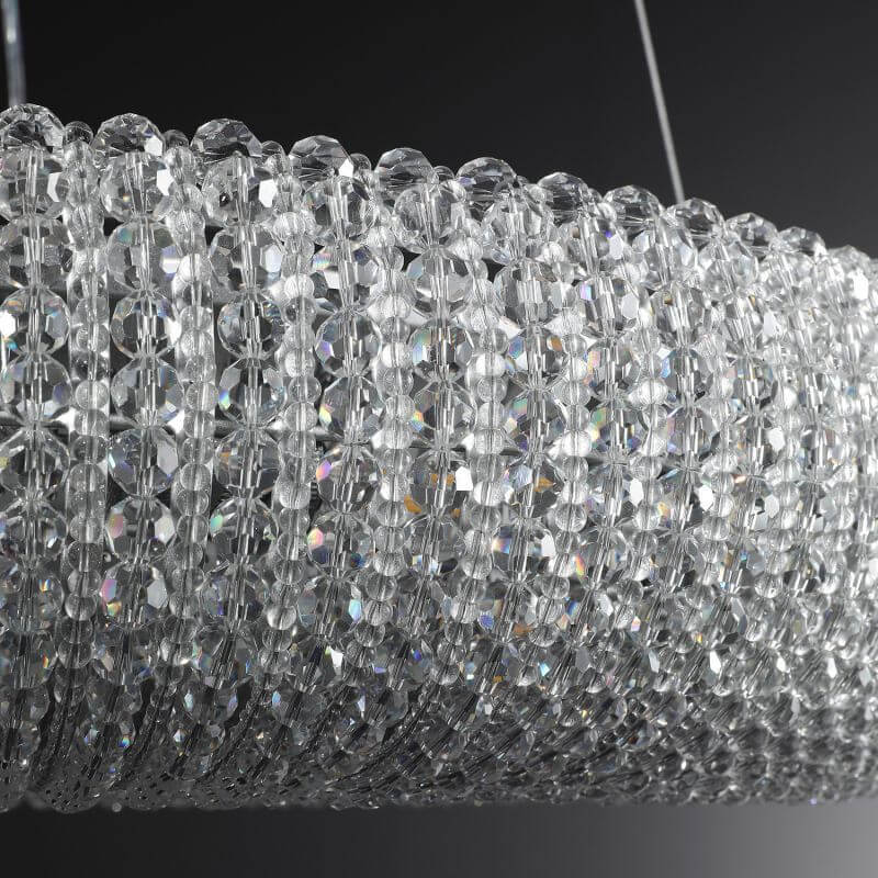 Halo Crystal Round LED Chandelier 60''