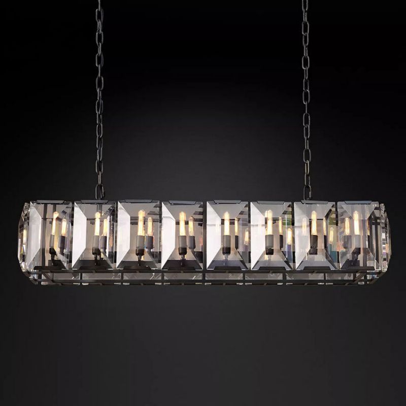 Harley Crystal Rectangular Chandelier 54''