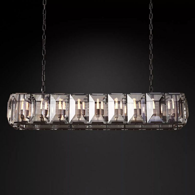 Harley Crystal Rectangular Chandelier 61''