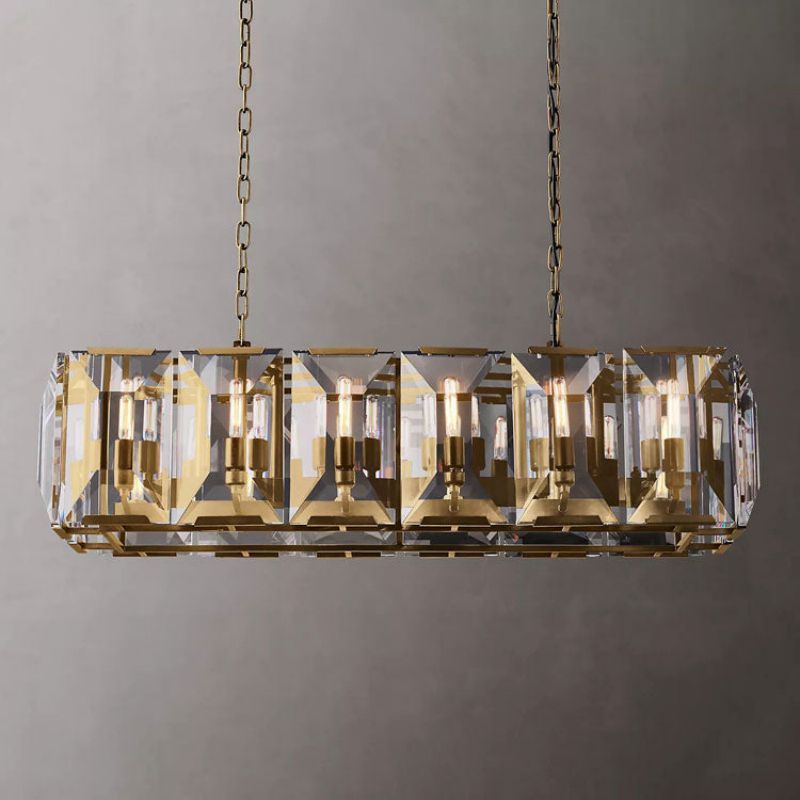 Harley Crystal Rectangular Chandelier 42''
