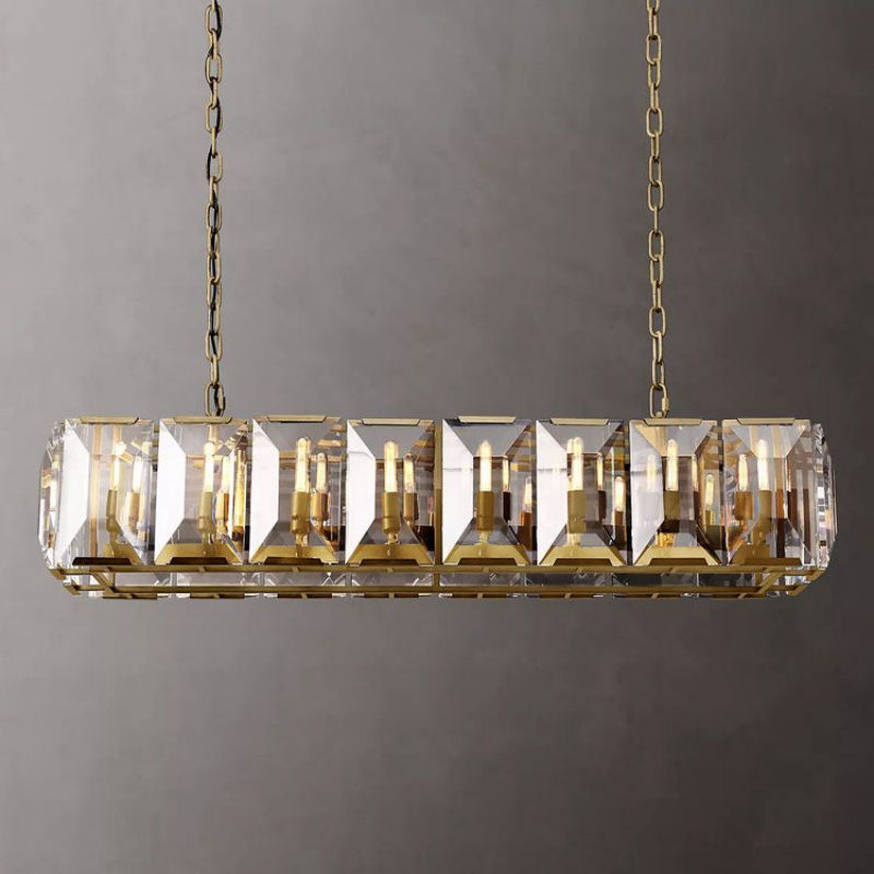Harley Crystal Rectangular Chandelier 54''