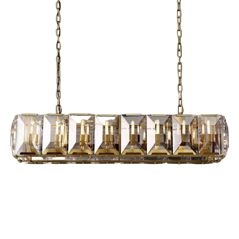 Harley Crystal Rectangular Chandelier 54''
