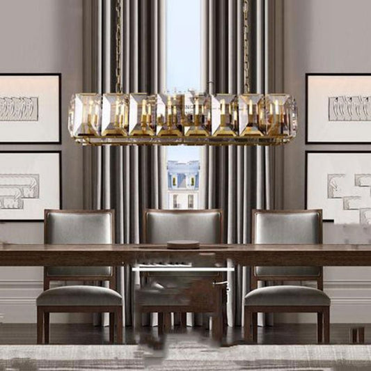 Harley Crystal Rectangular Chandelier 42''