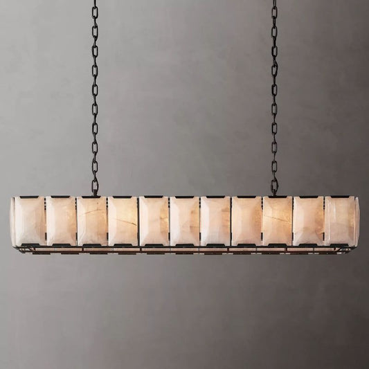 Harley Calcite Rectangle Chandelier 74''