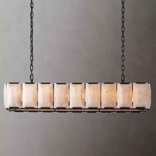 Harley Calcite Rectangle Chandelier 61''
