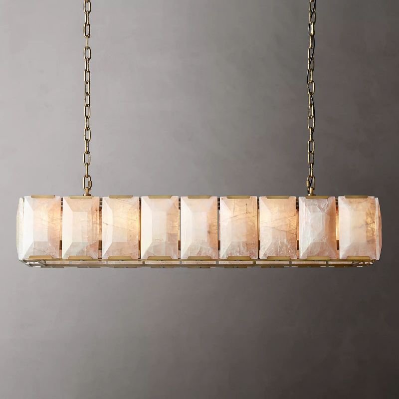 Harley Calcite Rectangle Chandelier 61''