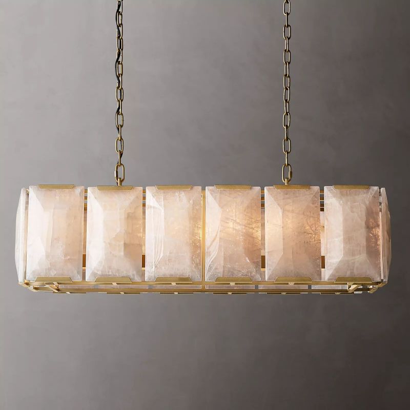 Harley Calcite Rectangle Chandelier 42''