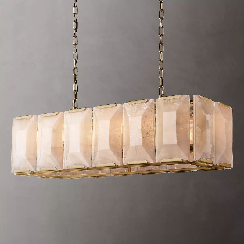 Harley Calcite Rectangle Chandelier 42''