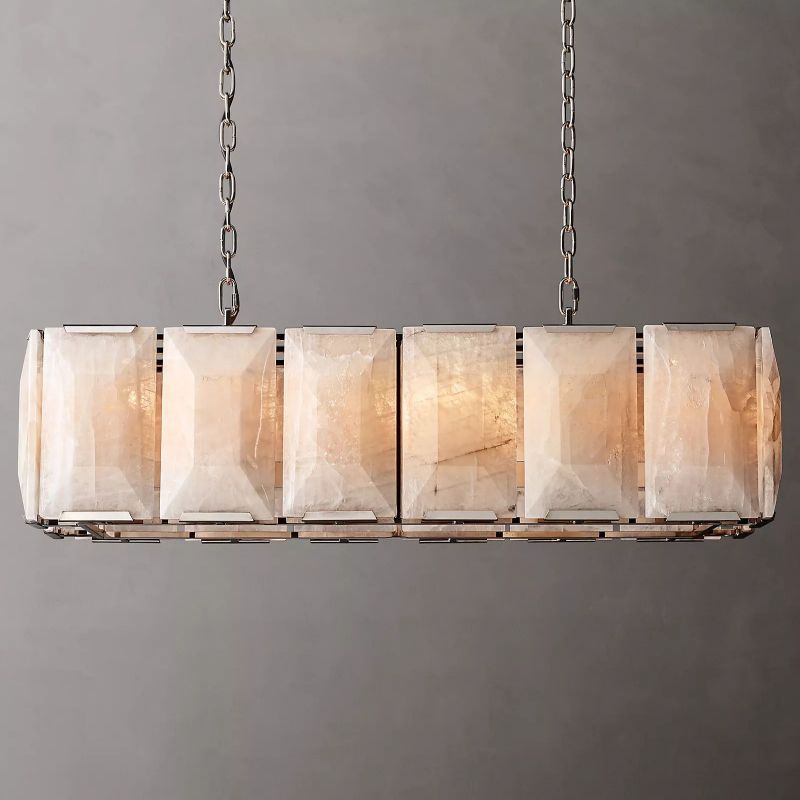 Harley Calcite Rectangle Chandelier 42''