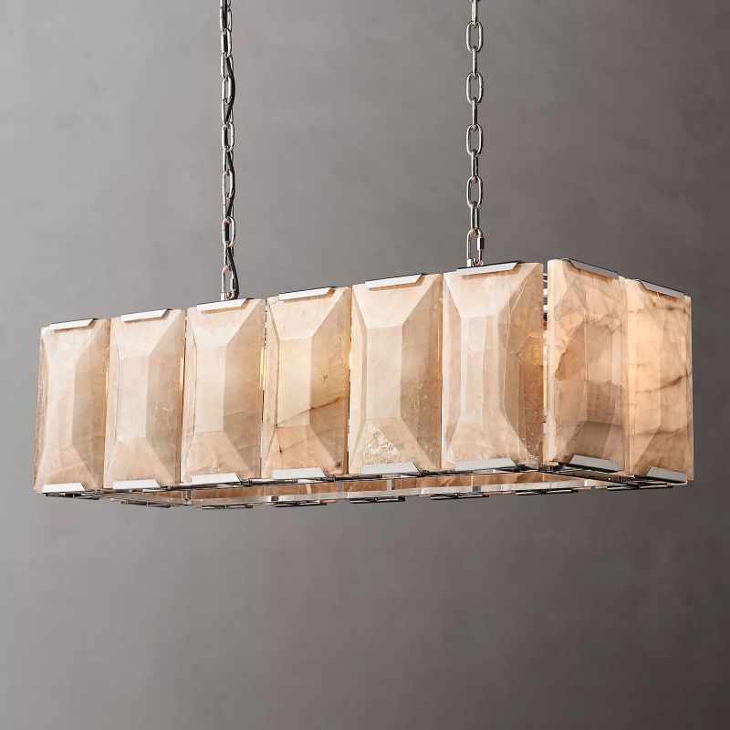 Harley Calcite Rectangle Chandelier 42''