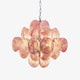 Murano Pink Disks Chandelier