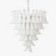 Murano White Glass Petals Chandelier