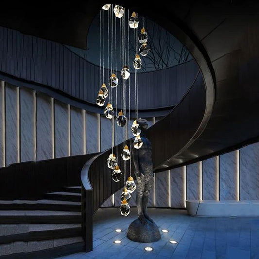 Custom  Nicole Crystal Staircase Chandelier 36''