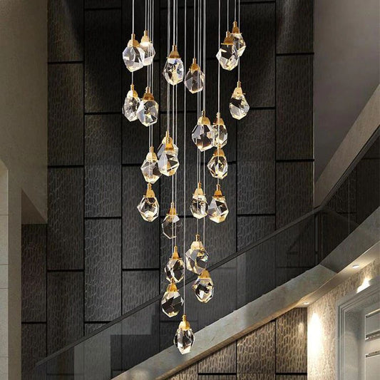 Custom  Nicole Crystal Staircase Chandelier 36''