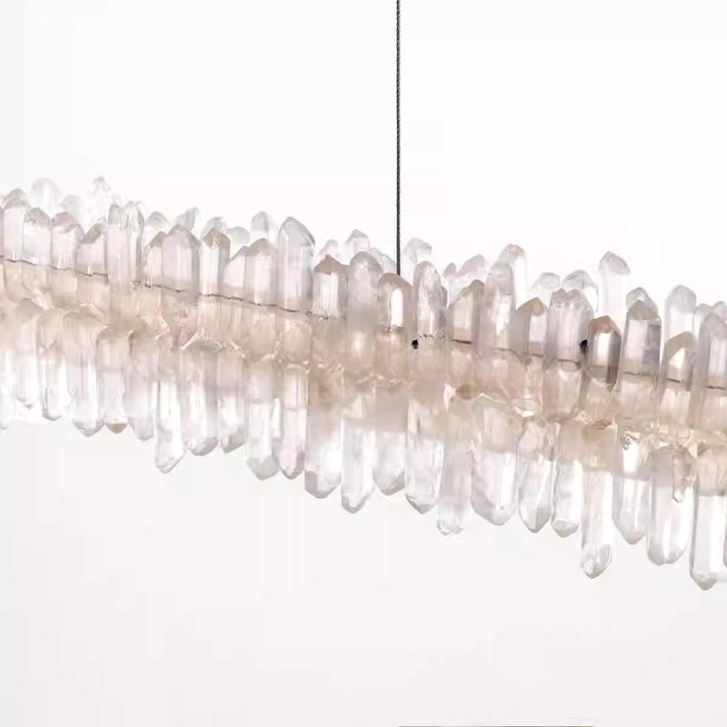 Natural crystal restaurant  chandelier  A, 39.37in, 47.25in, 55.12in, 63in