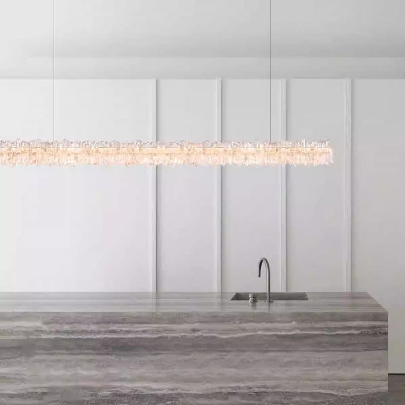 Natural crystal restaurant  chandelier  A, 39.37in, 47.25in, 55.12in, 63in