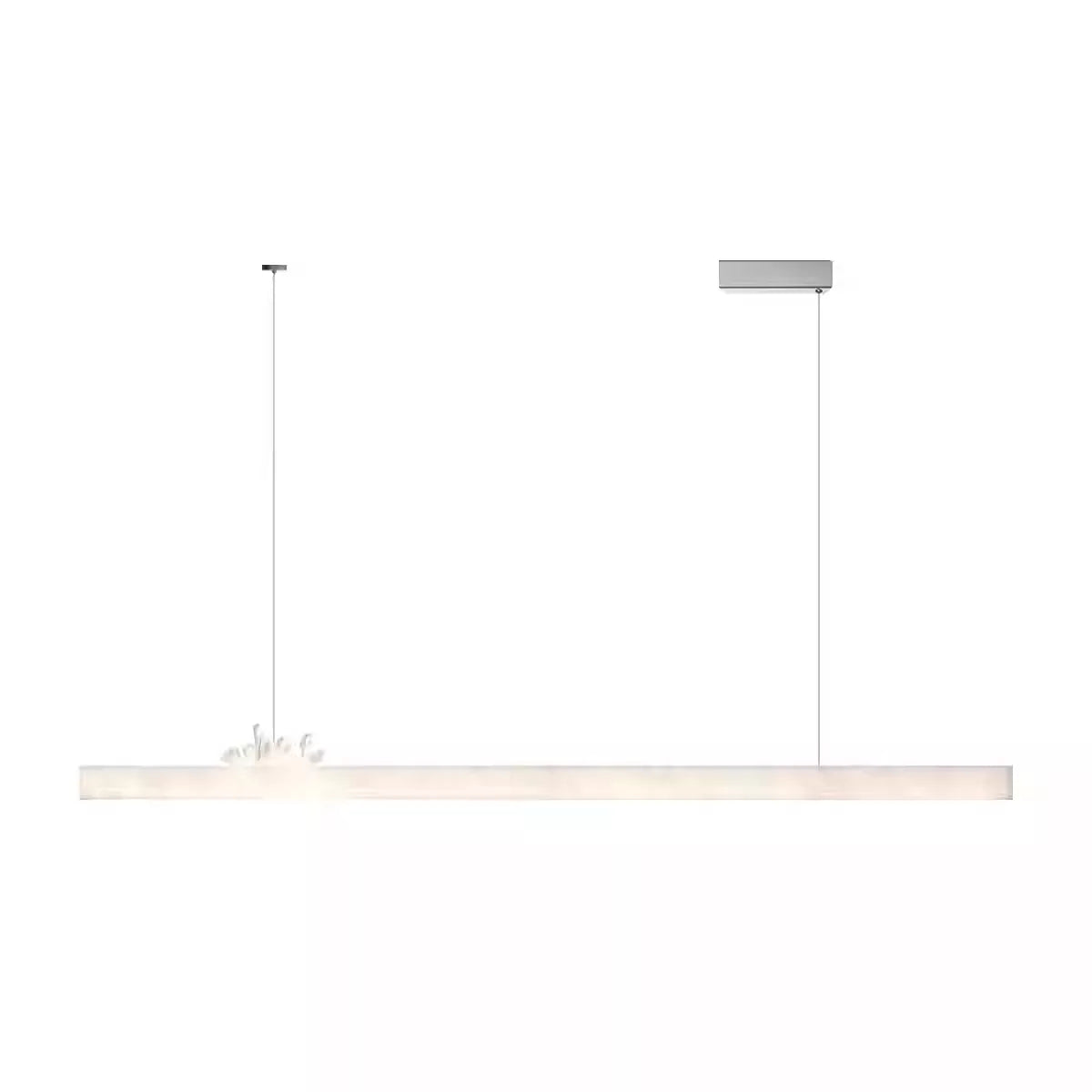 Spanish marble and natural crystal dining room chandelier, 39.37in, 47.25in, 55.12in, 63in.