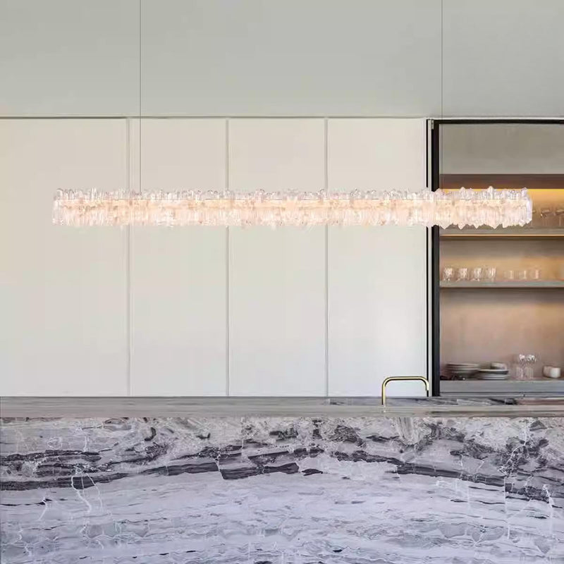 Natural crystal restaurant  chandelier  A, 39.37in, 47.25in, 55.12in, 63in