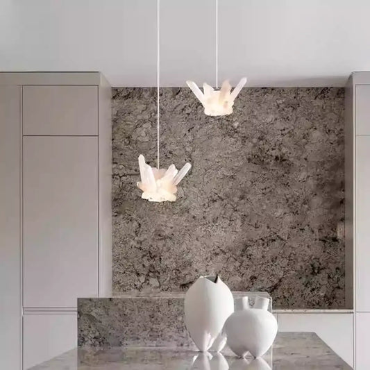 Natural Crystal Bedside Swallow Lamp 3.94 in