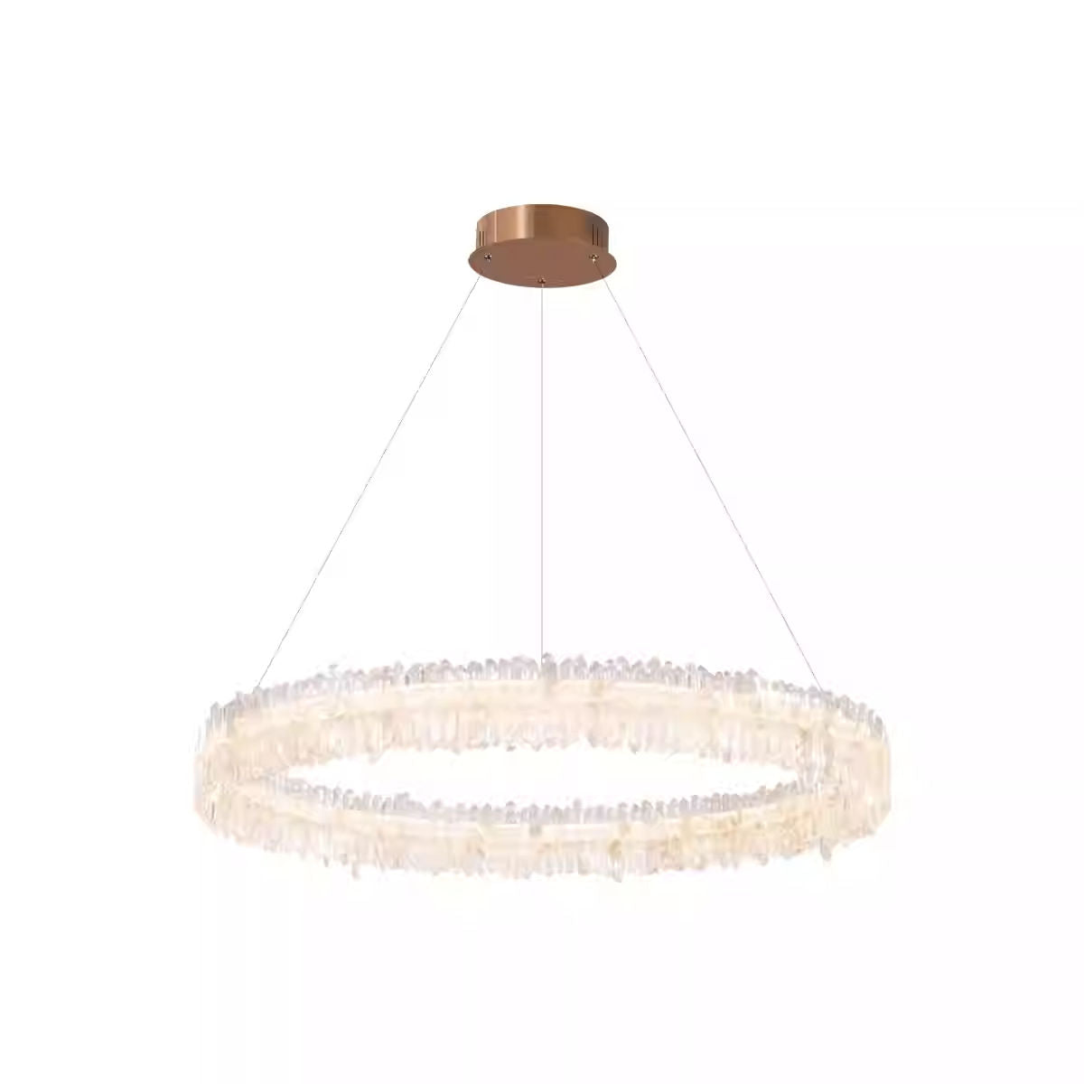Natural Crystal Living Room Chandelier B 39.3 in