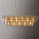 Samurai Clear Rectangle Chandelier 77"W