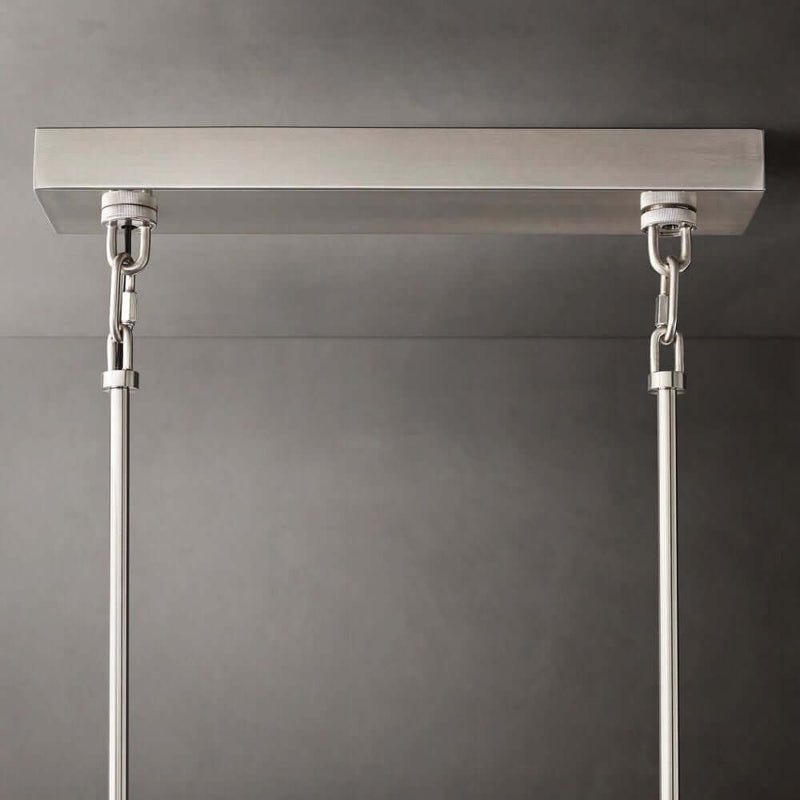Samurai Clear Rectangle Chandelier 77"W