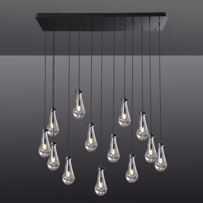 Raindrop Rectangle Chandelier 54''