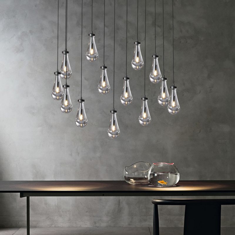 Raindrop Rectangle Chandelier 54''