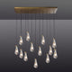 Raindrop Rectangle Chandelier 54''