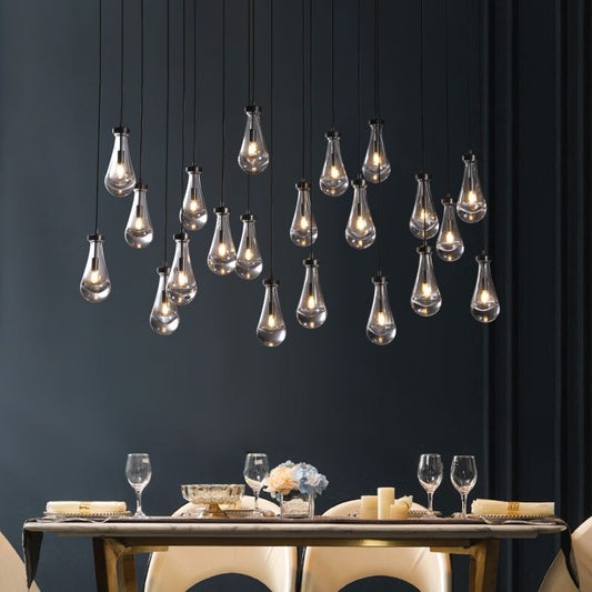 Raindrop Rectangle Chandelier 72''