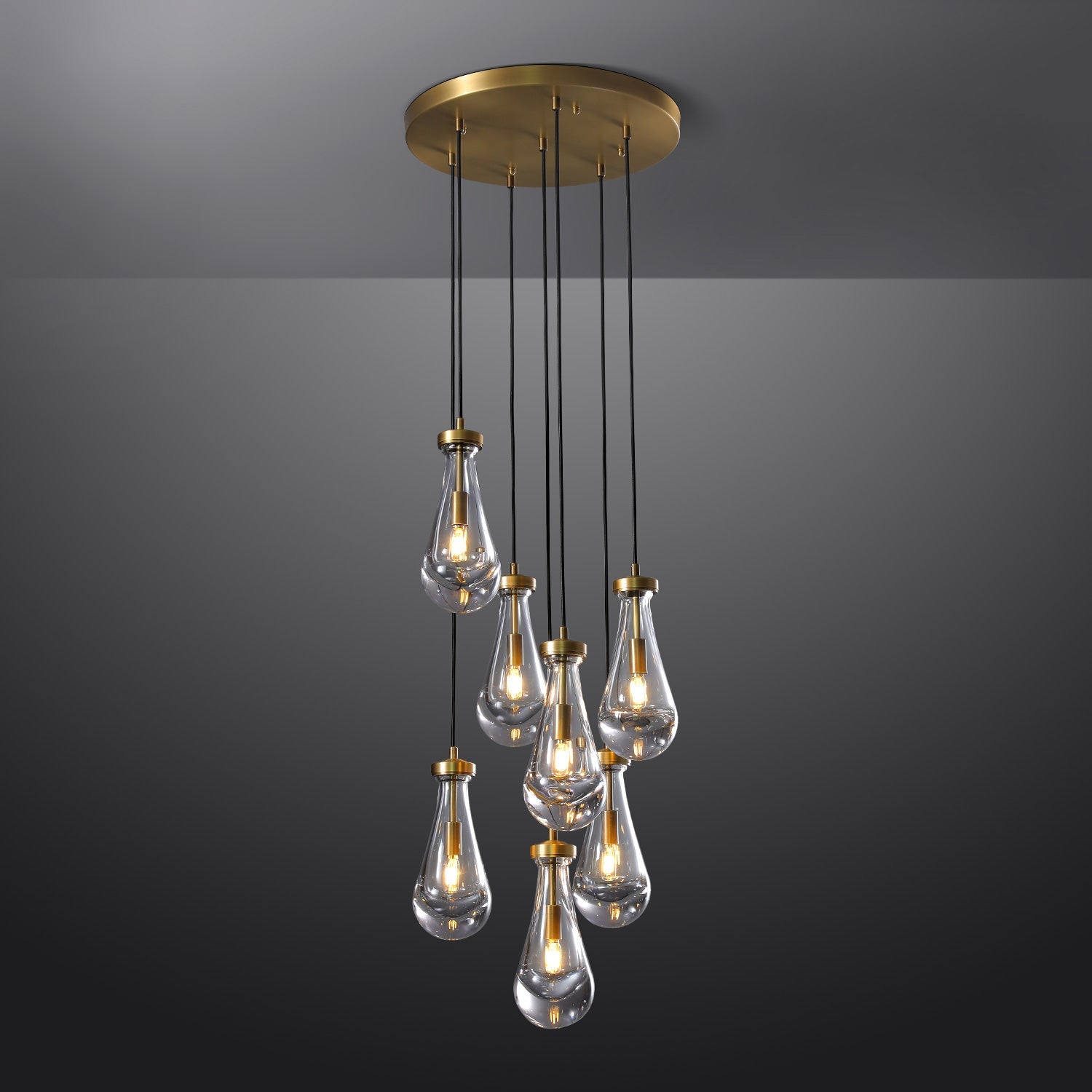 Raindrop Round Chandelier 18''
