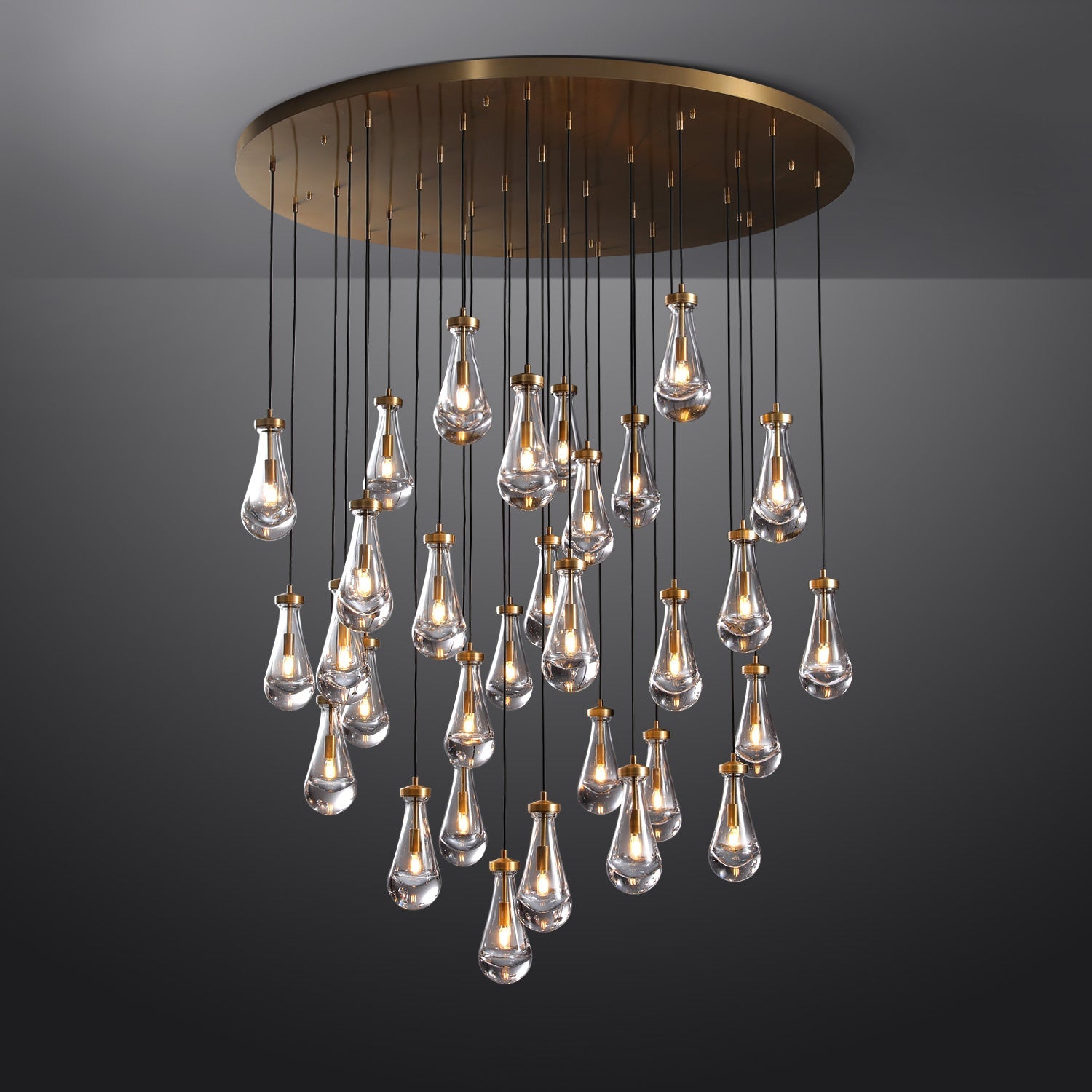 Raindrop Round Chandelier 60''