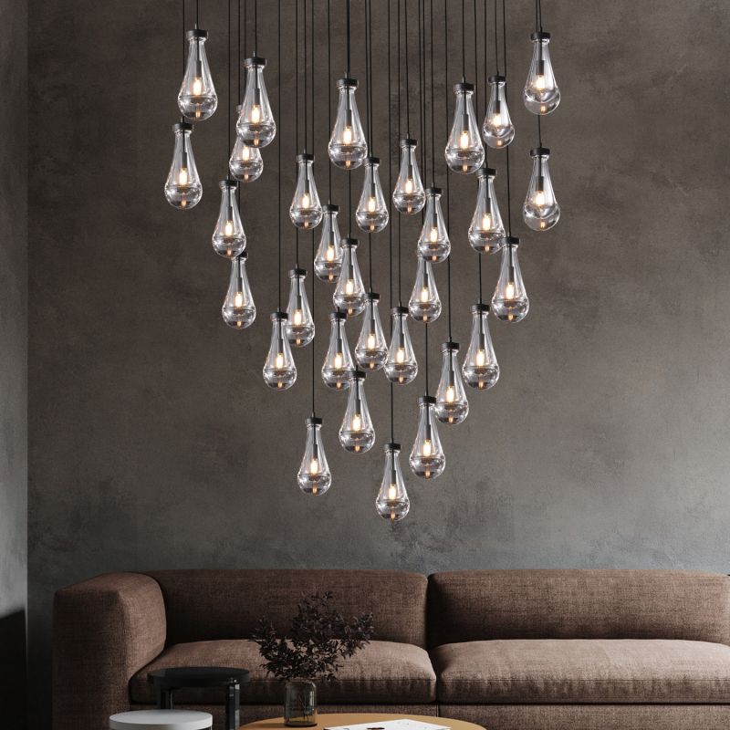 Raindrop Round Chandelier 36''